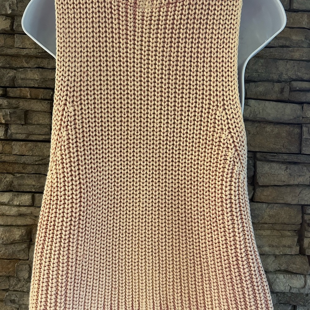 Free People Close To Me Knit Vest Mellow Rose Pink Sz  Large - Picture 3 of 7